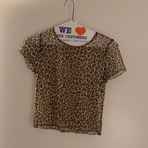 Leopard / Cheetah Print Sheer Top